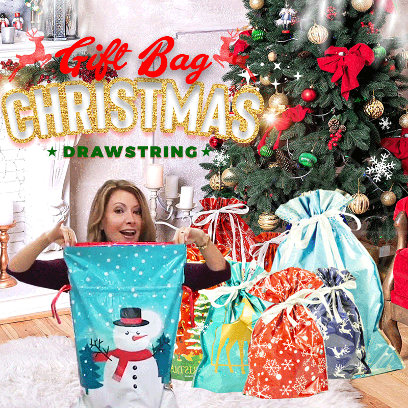 Christmas Drawstring Gift Bag