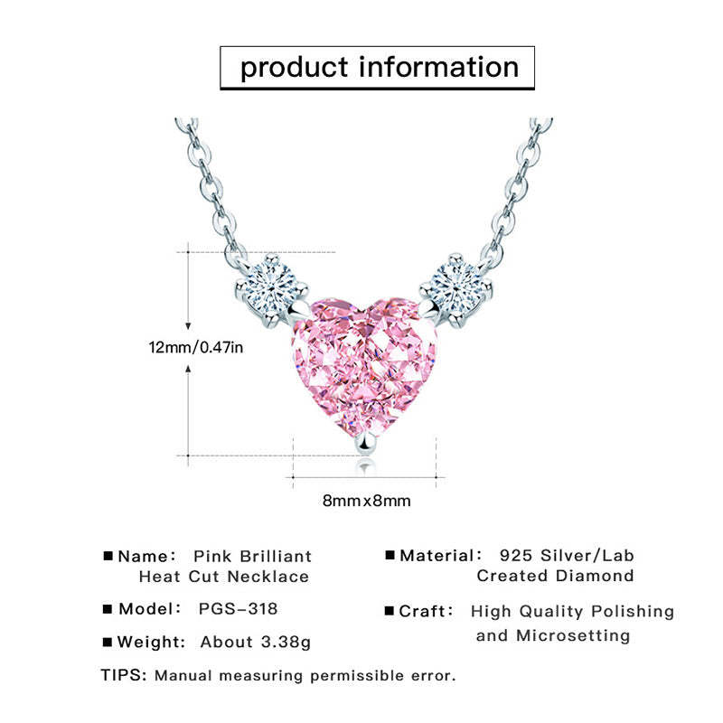 Loving Heart Pink Diamond Necklace
