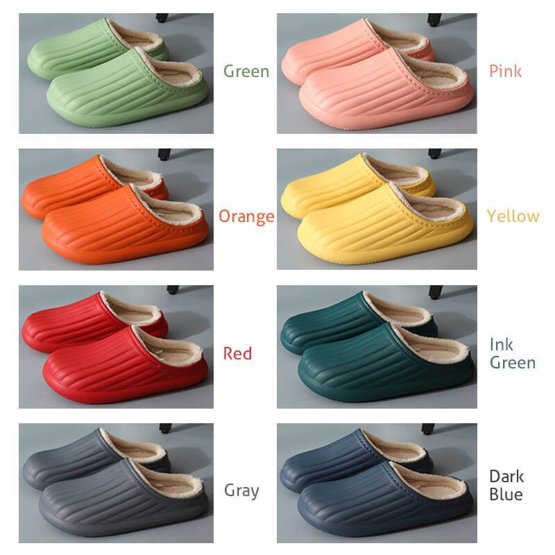 Thick-soled Non-slip Waterproof Fluffy Slippers