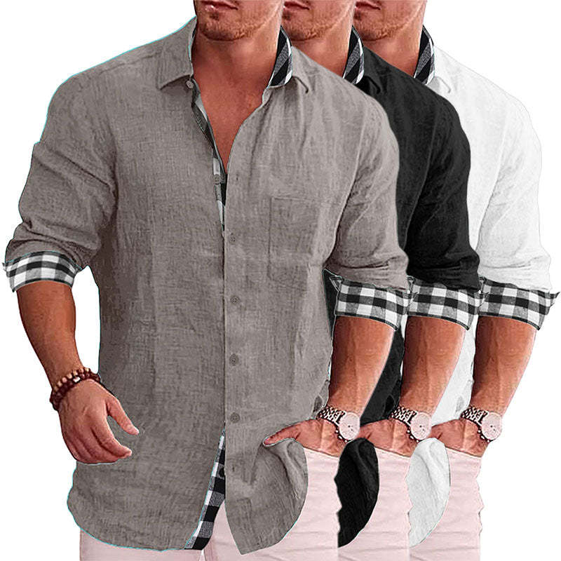 2022 Summer Gentleman Paneled Casual Buttons Pocket Blouse