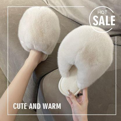 Women\'s Plush Ball Warm Slippers 