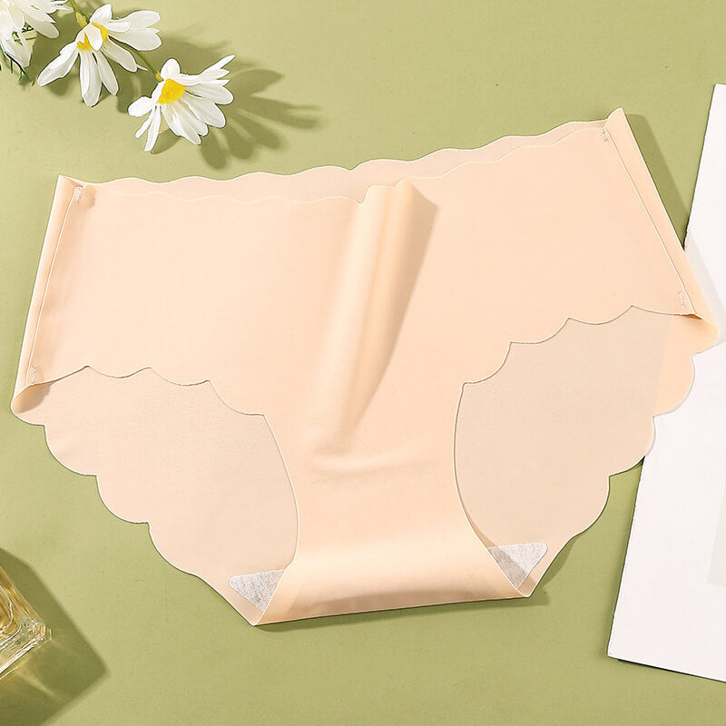 Women's seamless one piece ice silk underwear