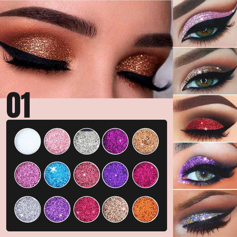 15-Colors Glitter Eyeshadow Palette