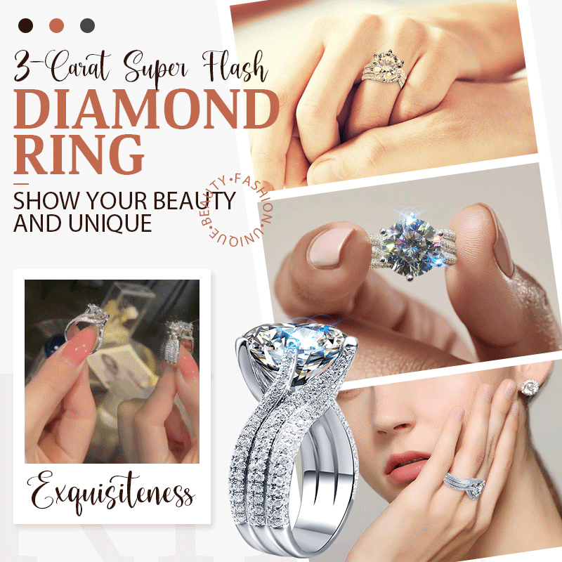 ✨Offre super basse✨Bague en diamant super étincelant de 3 carats