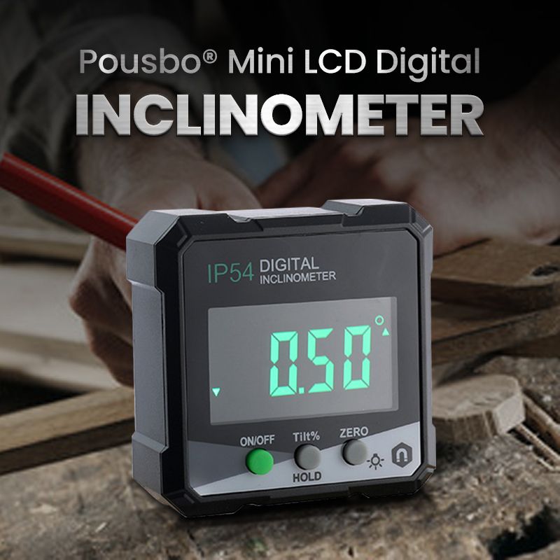 Pousbo® Mini LCD Digital Inclinometer Angle Gauge