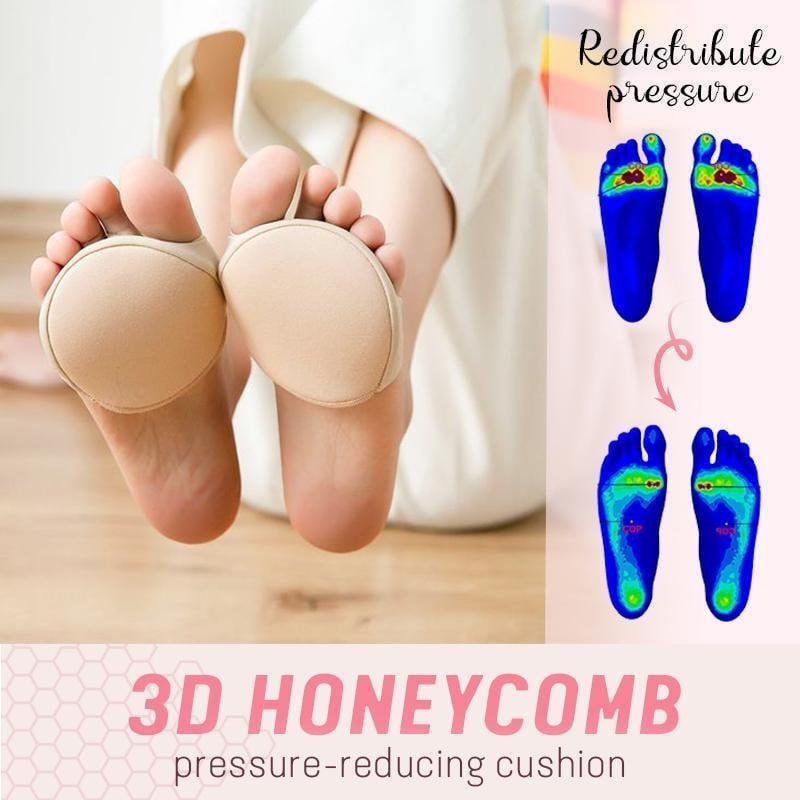 Honeycomb Fabric Forefoot Pads - 3 Pairs