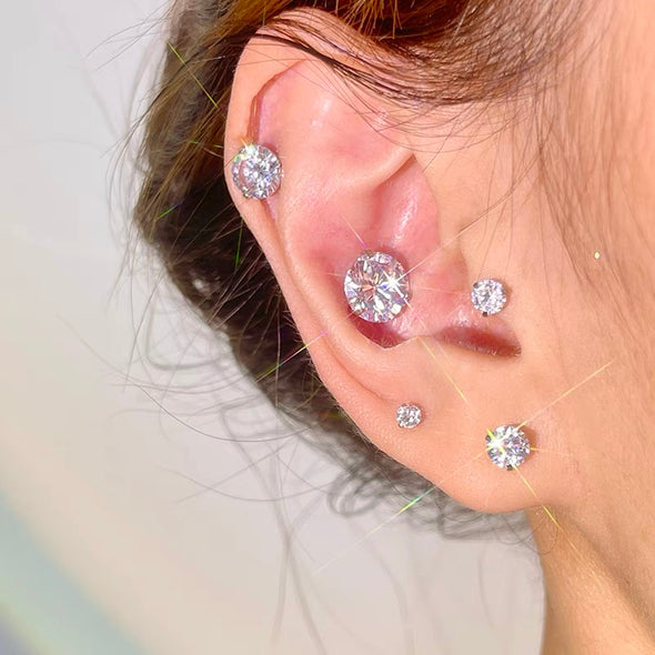 Magnetic Diamond Stud Ear Clip
