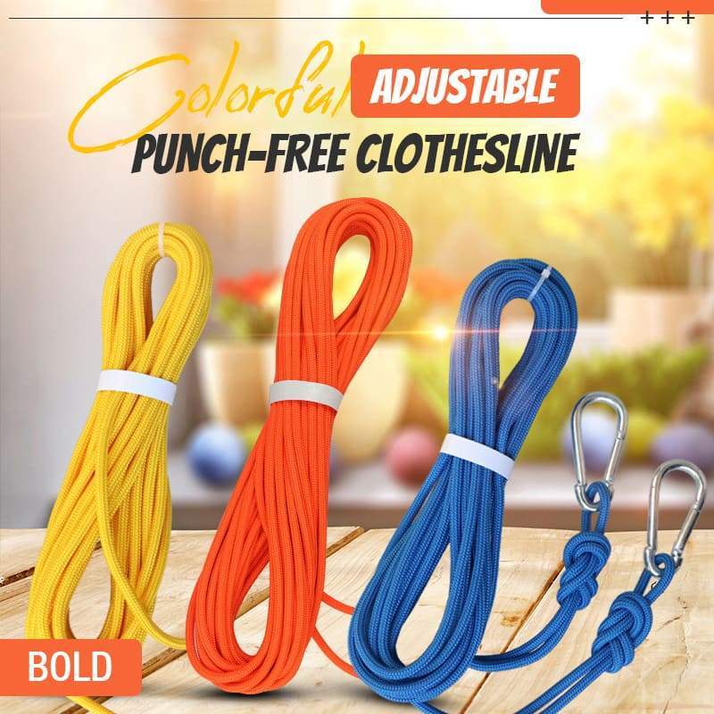 Colorful Adjustable Punch-free Clothesline