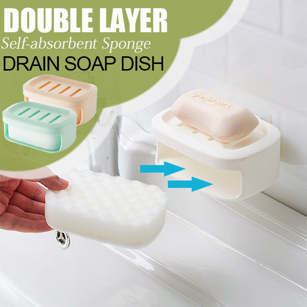 Double-layer Sponge Draining Soap Dish