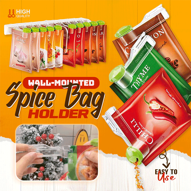 Wall-Mounted Spice Bag Holder