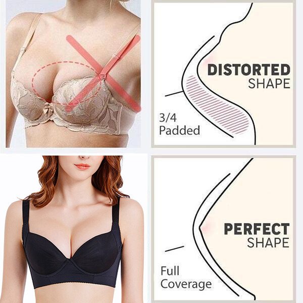 Women Deep Cup Bra with Shapewear Incorporated Hide Back Fat Underwear  Shpaer Full Back Coverage Plus Push Up Side Bra (Bands Size : 44 (100FG),  Color : Black) : : Clothing, Shoes & Accessories