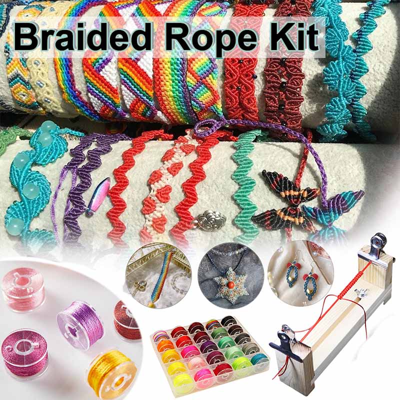 DIY Packs 2PCS Tutorial DIY Pack Braid Bracelet Sliding Knot Braid