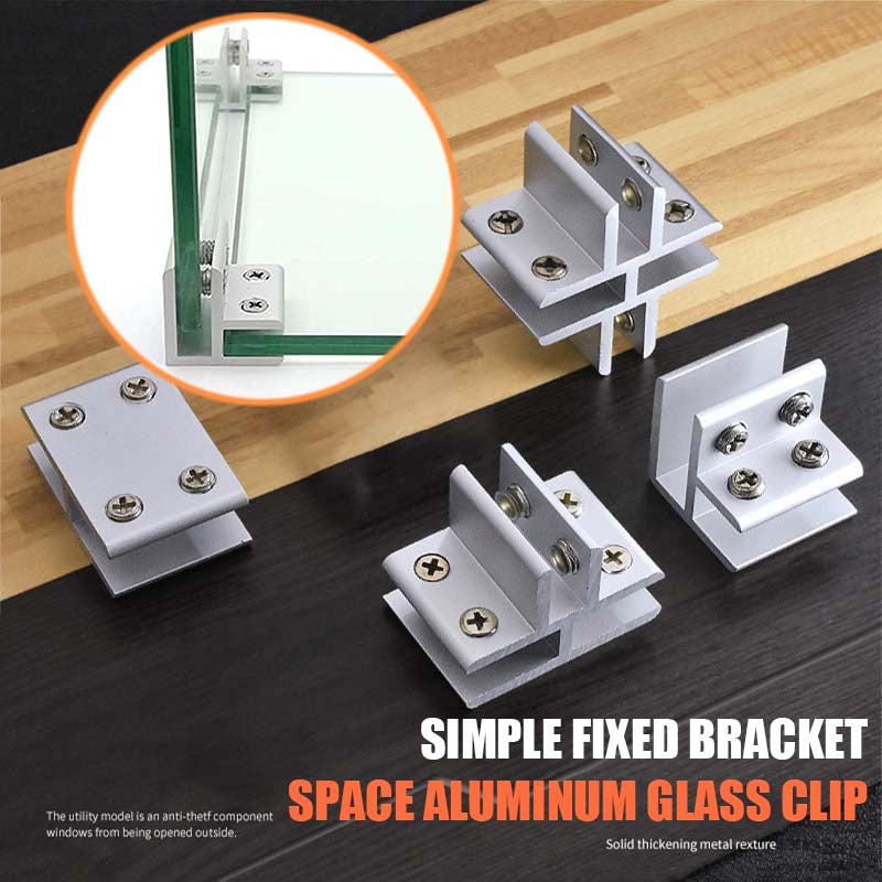 4pcs Space Aluminum Glass Clip