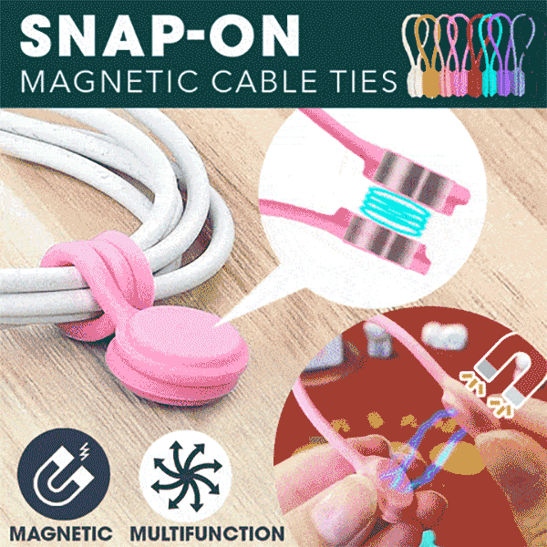 Snap-On Magnetic Cable Ties