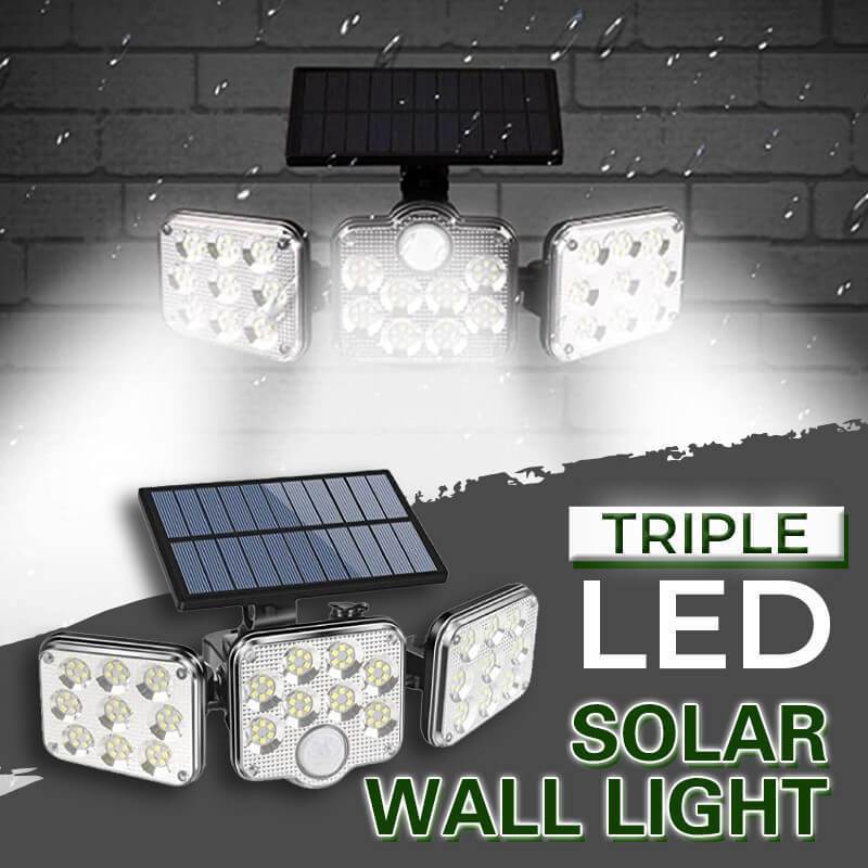 Triple LED Solar Wall Light (1 Set)
