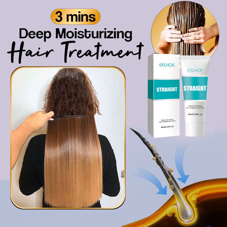 New Year Promo-Keratin Treatment Hair Straightening Cream-The same style as Miss World Beauty-Keratin repair technology-3 minutes miracle hair care-one effect lasts for 6 months