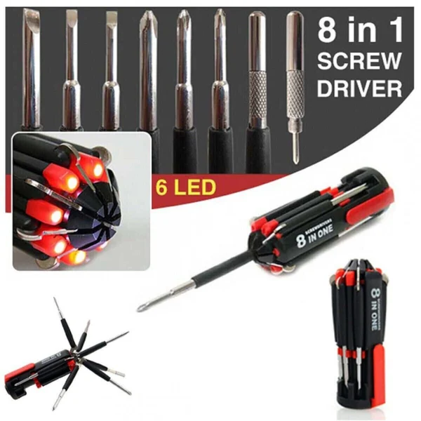 👍Buy 3 Get 1 Free👍8 in 1 Screwdriver Set Multi Tool With LED