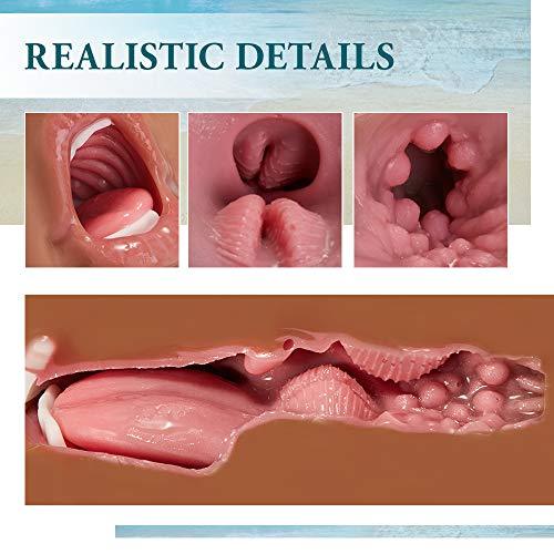 6.3" Tanned Mouth Blowjob Masturbator Stroker