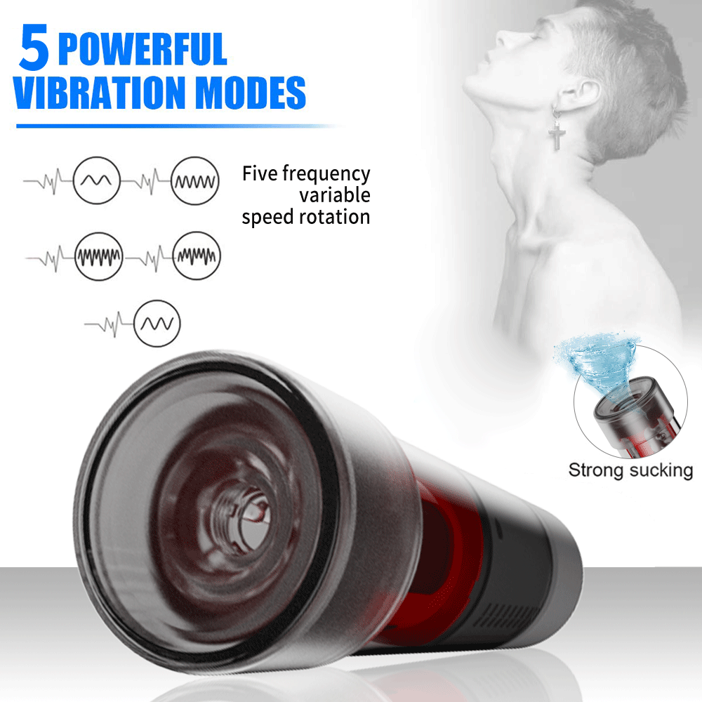 2 In 1 Vibration Rotating Suction Modes Mens Auto Masturbator