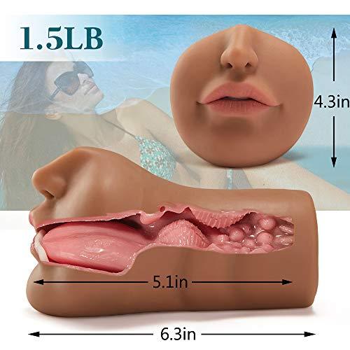 6.3" Tanned Mouth Blowjob Masturbator Stroker