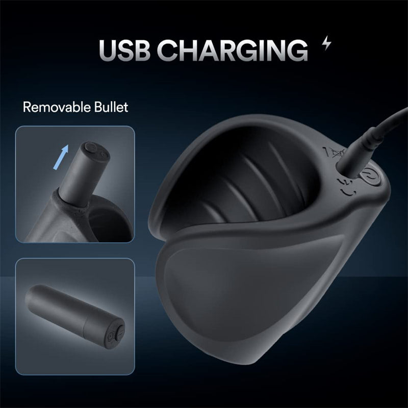 Handhold Adjustable Male Masturbator Penis Vibrator