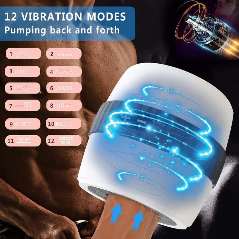 12-Speed Vibration Two-Way Exit Manual Masturbation Cup