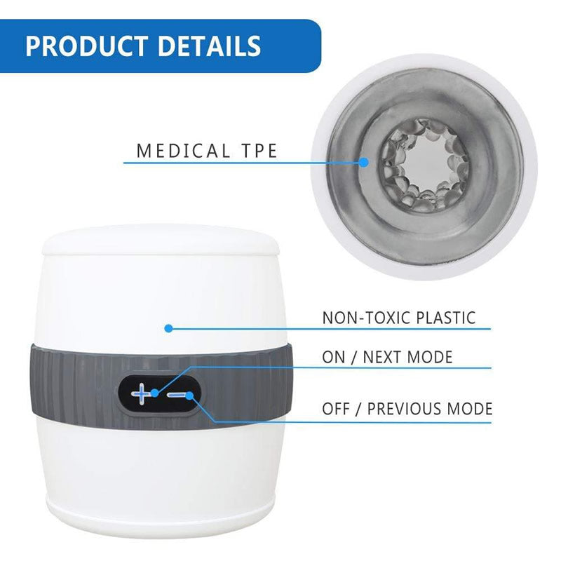 12-Speed Vibration Two-Way Exit Manual Masturbation Cup