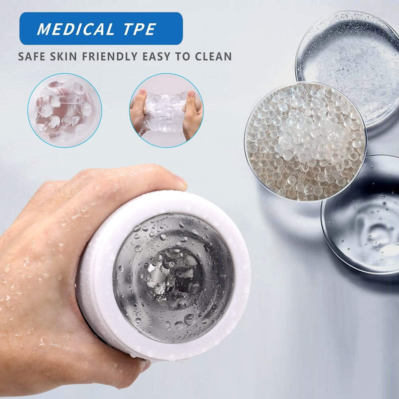 12-Speed Vibration Two-Way Exit Manual Masturbation Cup