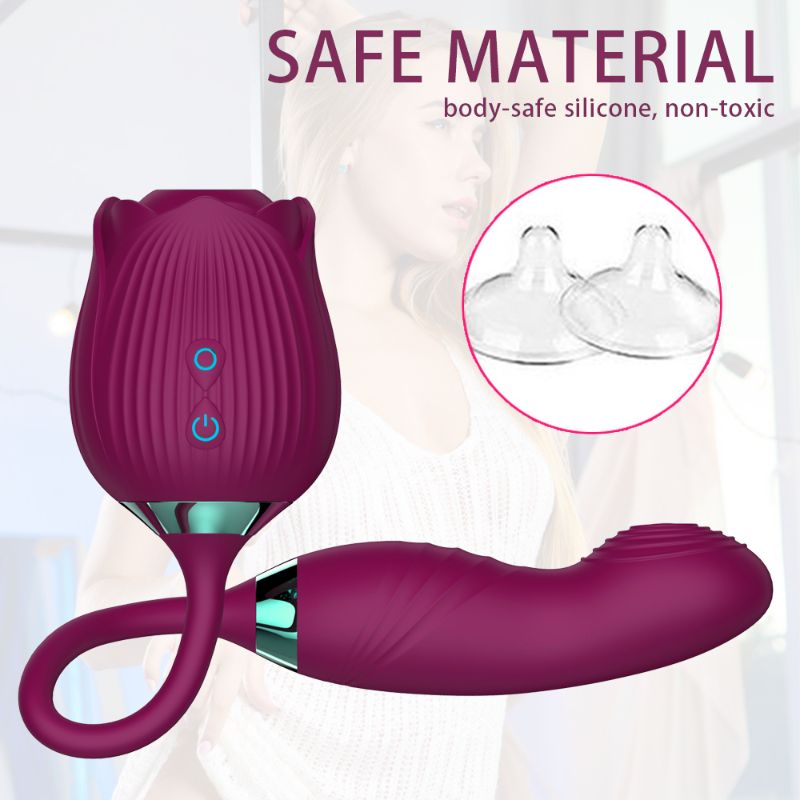 10 Sucking 10 Vibration Modes G Spot Rose Toy Clitoral Vibrator