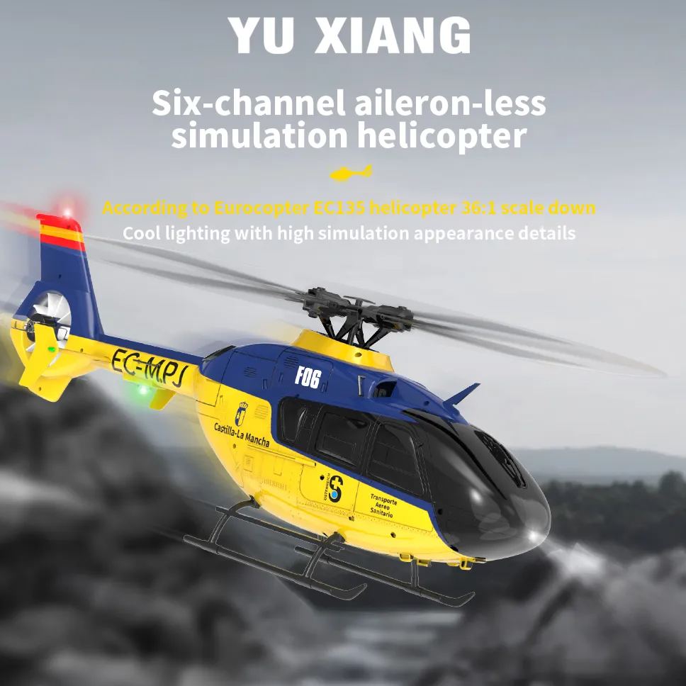 F06 EC135 Scale Flybarless Helicopter RTF