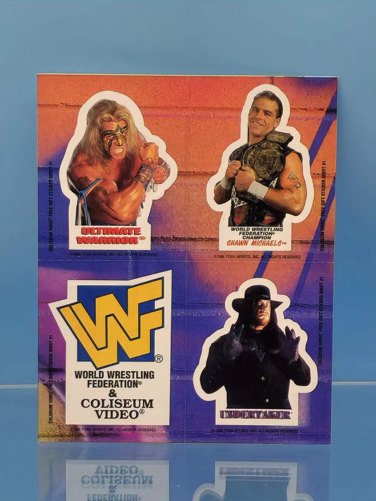 WWE Coliseum Home Video Door Hanger Stickers Shawn Michaels Undertaker Ultimate Warrior