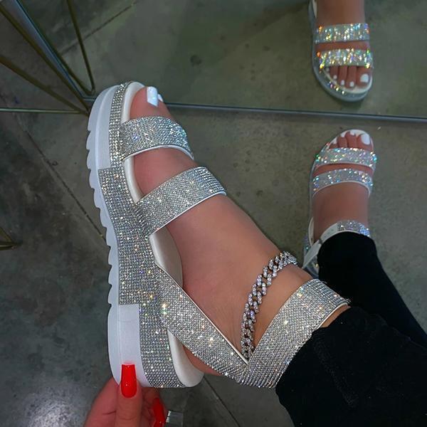 Shoemona Bright Diamond Sexy Platform Sandals