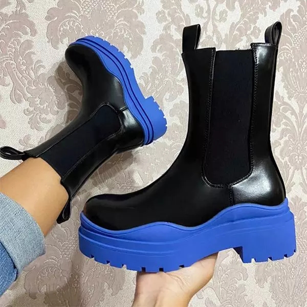 Shoemona Colorful Platform Boots