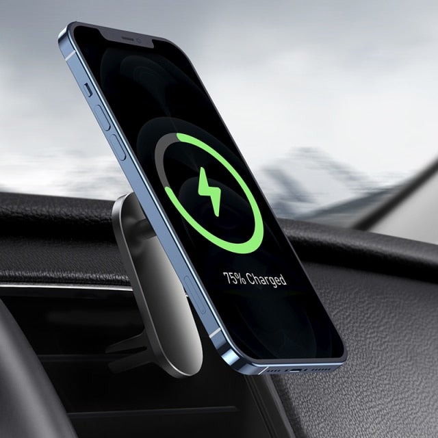 Baseus Magnetic Car Phone Holder Wireless Charger for Apple iPhone 14 13 12 11 Pro Max Wireless Charging Phone Holder Charger-A1Smartshop