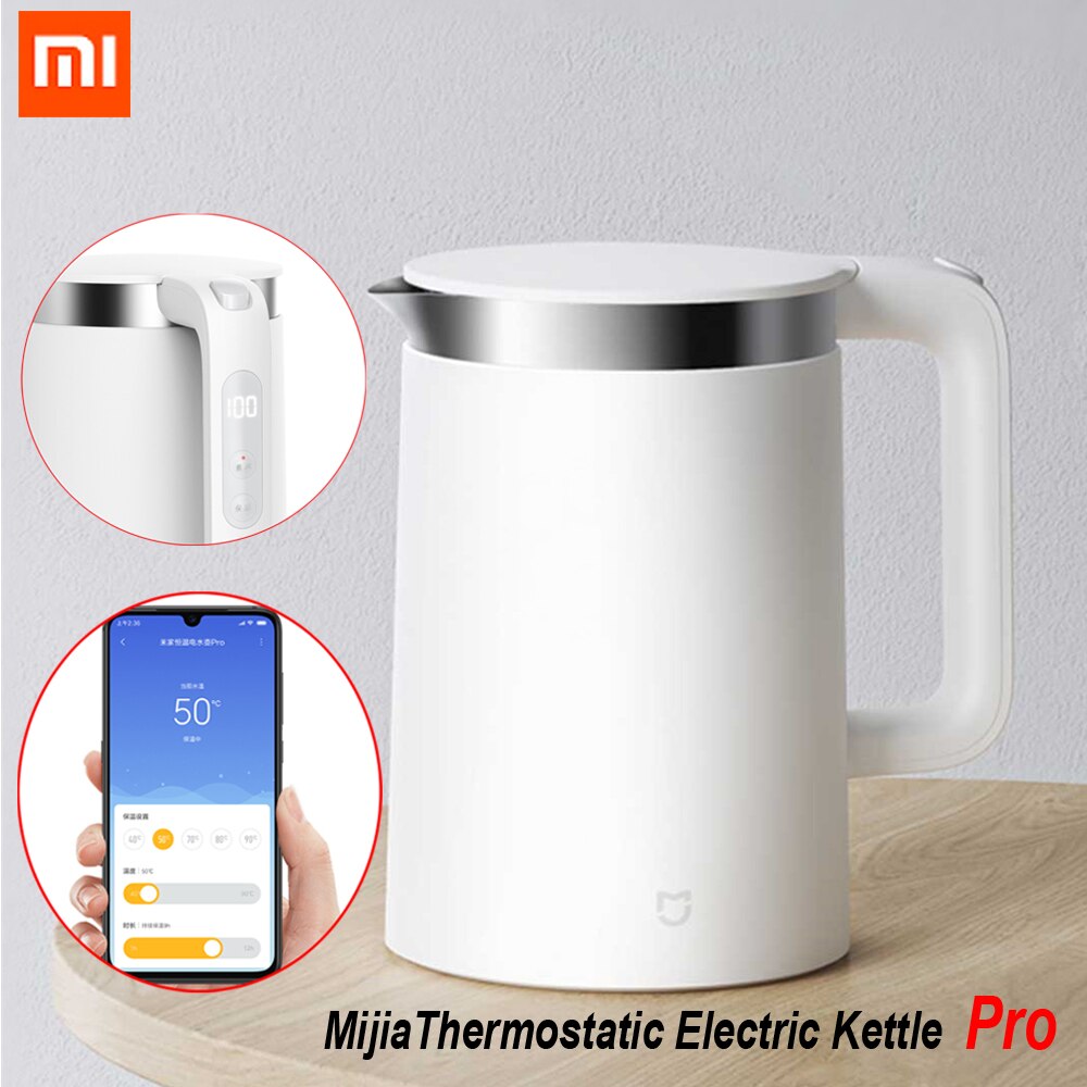 Xiaomi Mijia Smart Electric Water Kettle Pro Mihome App Control Thermostatic Stainless Teapot