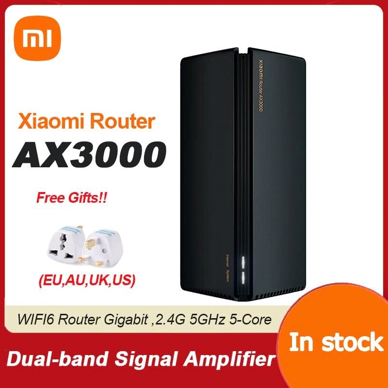 NEW Xiaomi Router AX3000 Mesh Wifi6 2.4G 5.0 GHz Full Gigabit 5G WiFi Repeater 4 Extender Mesh Routers-A1Smartshop