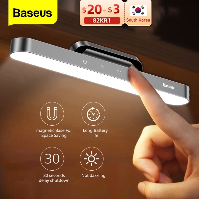 Baseus LED Table Lamp Magnetic Desk Lamp Hanging Wireless Touch Night Light