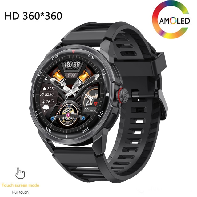 LIGE New Smart Watch Men AMOLED 360*360 HD Screen Always Display Time Fitness Bracelet Waterproof Stainless Steel Smartwatch Men-A1Smartshop
