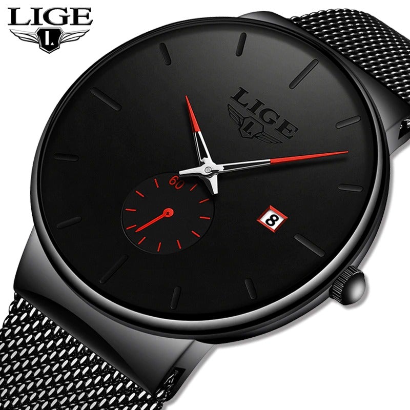LIGE Quartz Clock Sports Men Watch Top Brand Luxury Famous Dress Fashion Watches