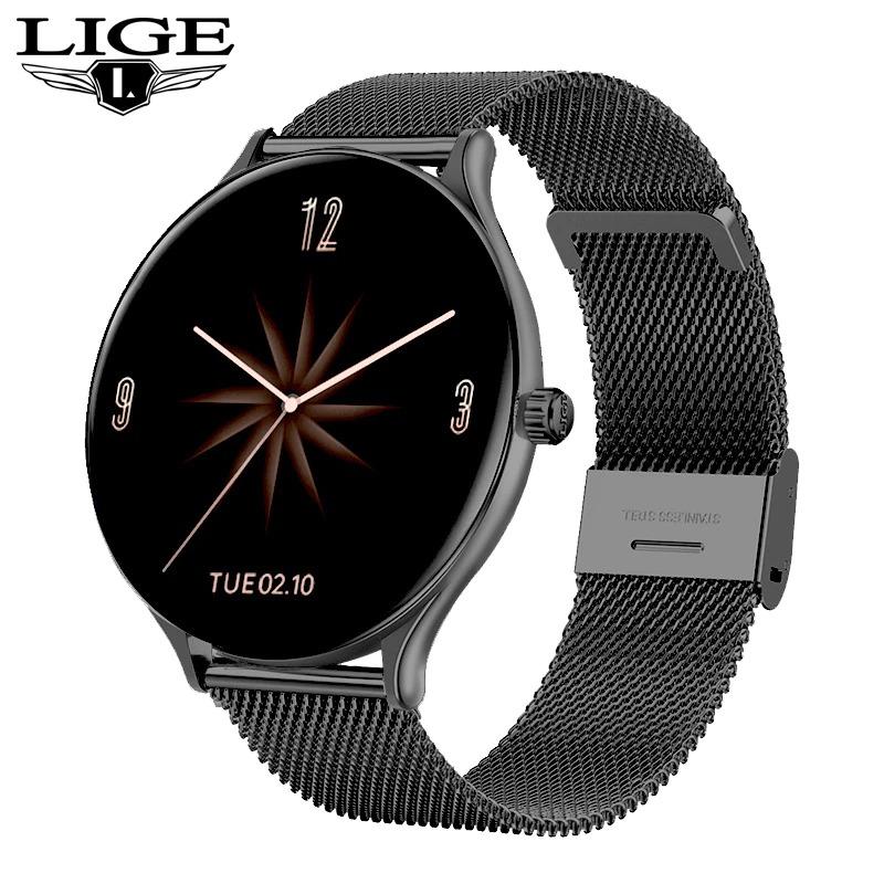 New LIGE BW0261D Full circle touch screen Women smart watch Luxury steel Smart Watch-A1Smartshop