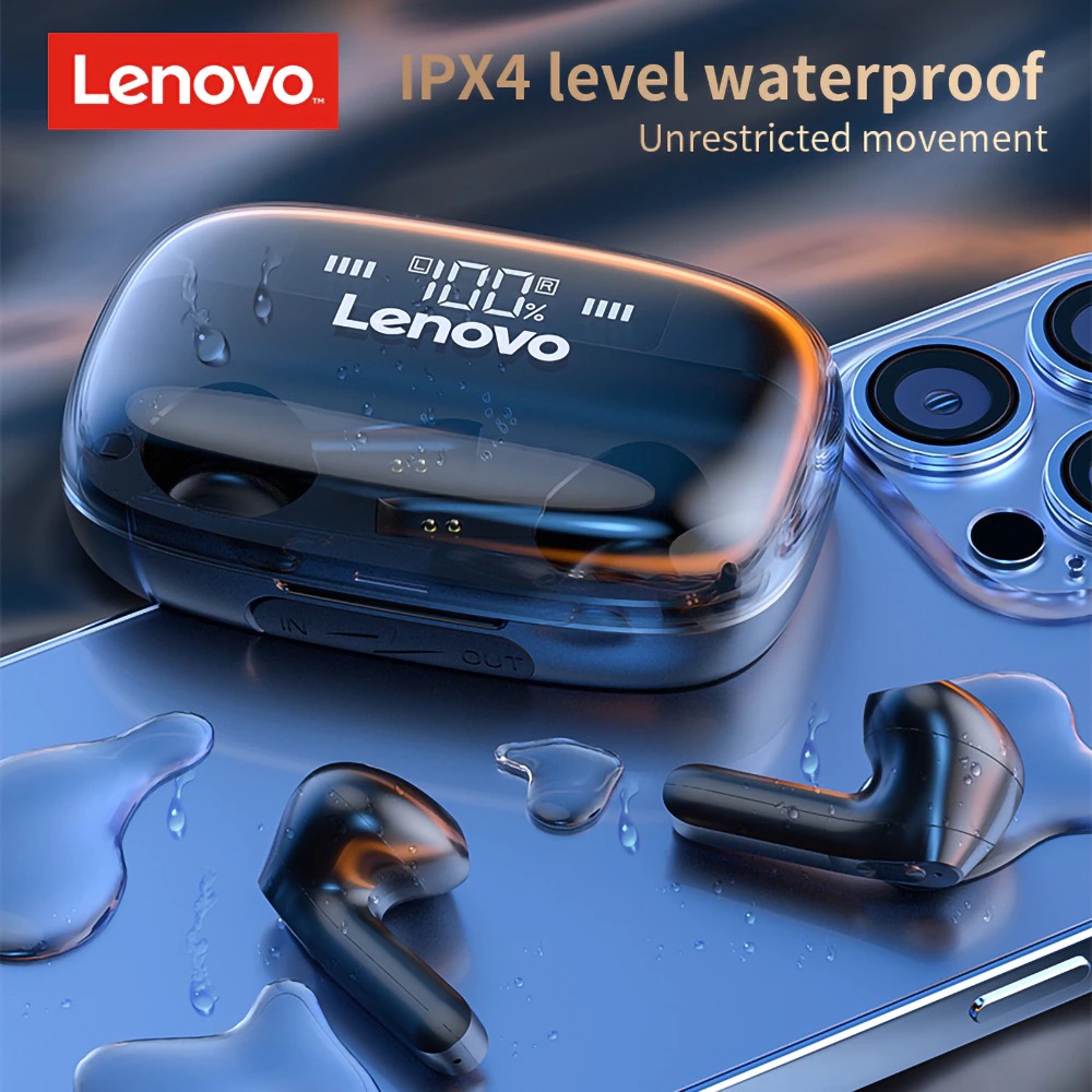 Lenovo QT81 TWS Earphone Bluetooth 1200mAh Charging Case Earbud Noise Cancelling 