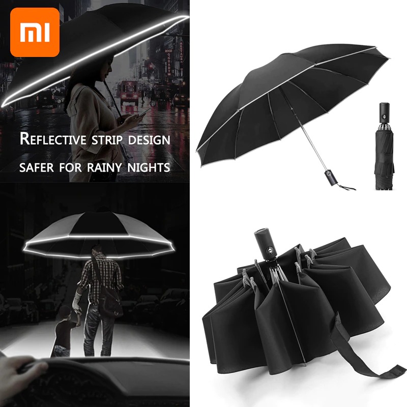 Xiaomi Fashion Portable UV Folding Automatic Umbrella Rain Wind Resistant Trip Sun Umbrellas Reverse Umbrella