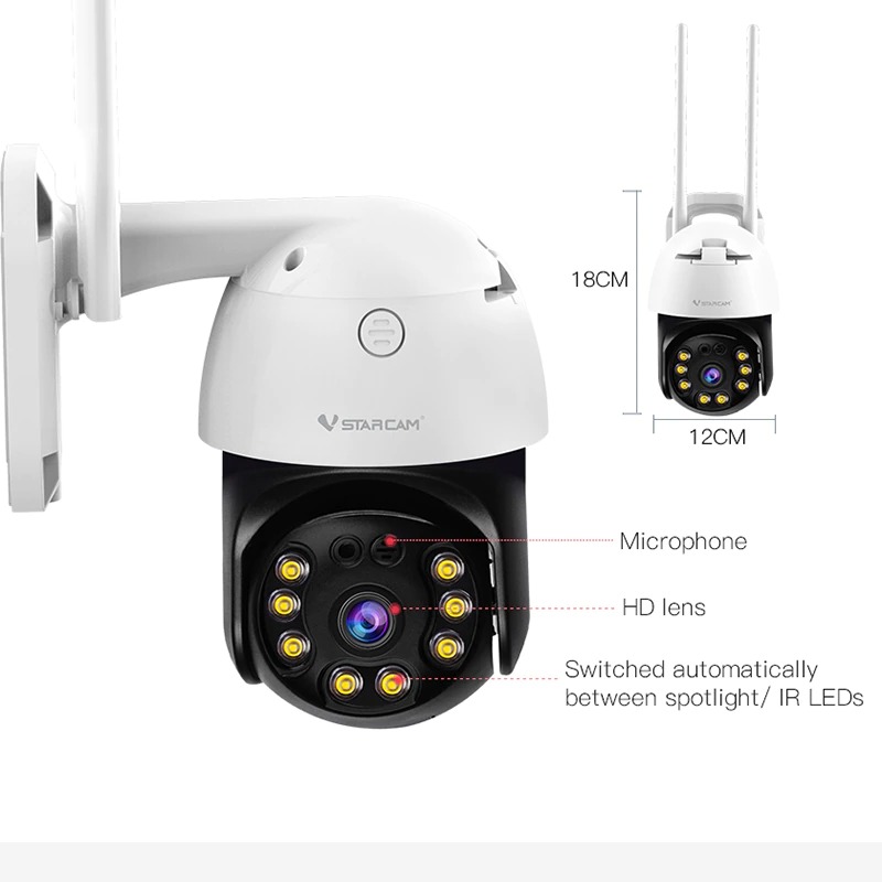 Vstarcam New Outdoor Security Camera Wireless IP Camera Dome 3MP HD Waterproof IR Color Night Two way Smart Home