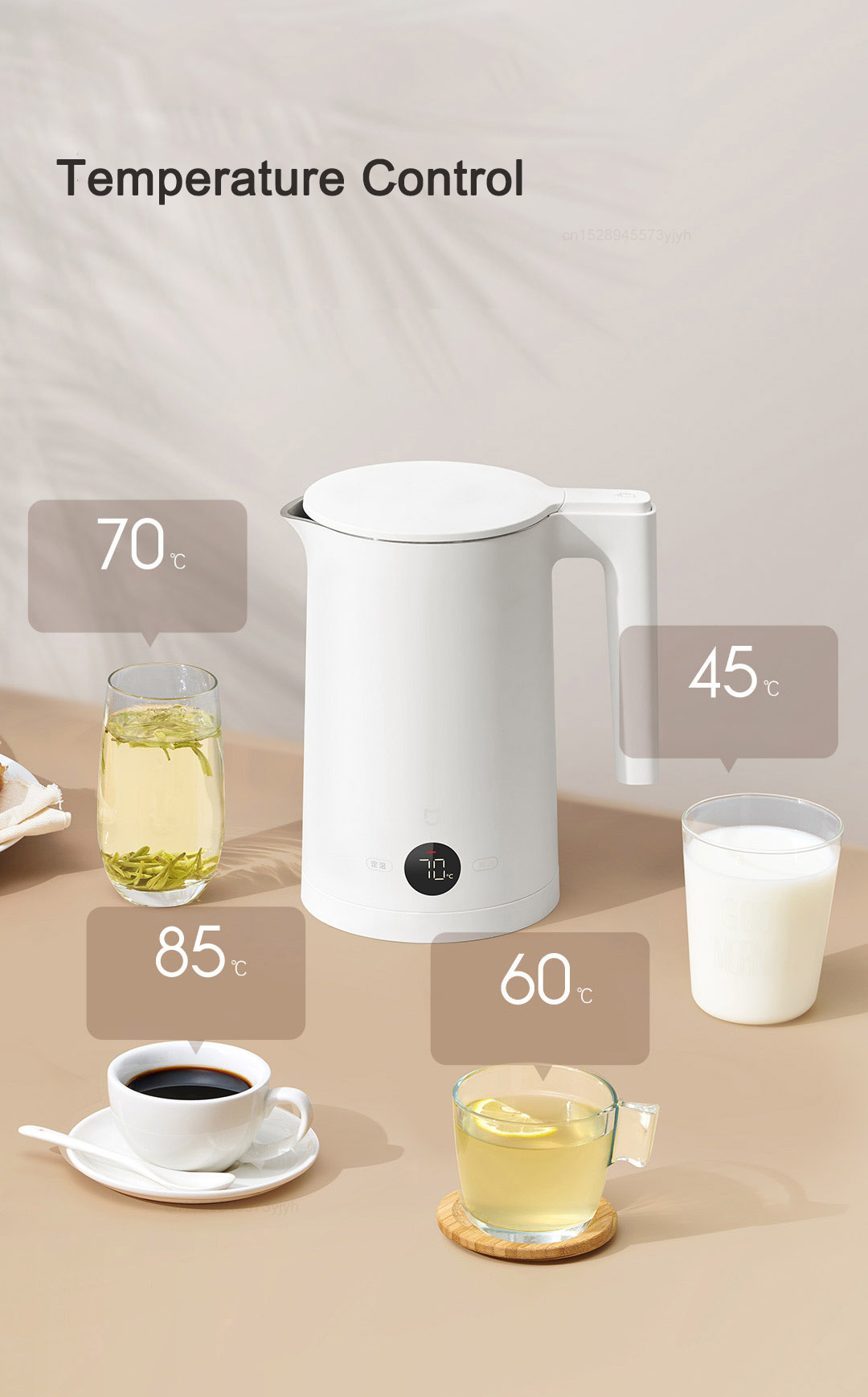 Xiaomi introduced MiJia Thermostatic Electric Kettle 2: a kettle with  temperature control and 1800W power for $25