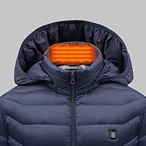 heated jacket puffer heated collar