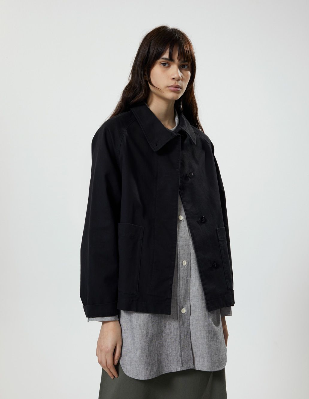 【有】MHL. RAGLAN JACKET WASHED COTTON DRILL