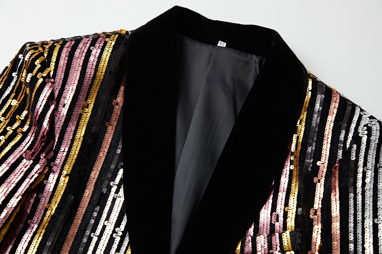 Stripe Sequins Tuxedo S8040-DOOHOOB