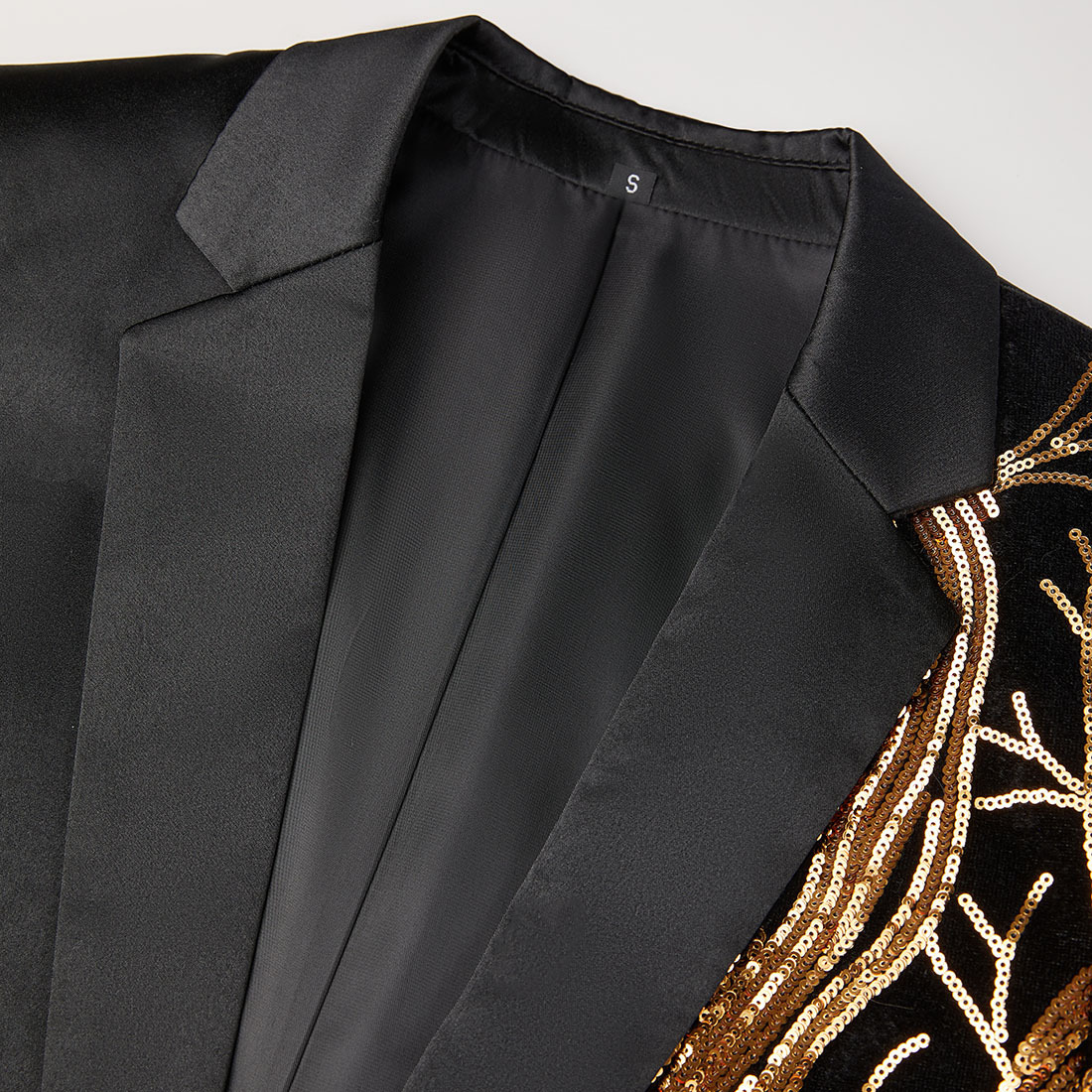 Golden Sequins Blazer S8048-DOOHOOB