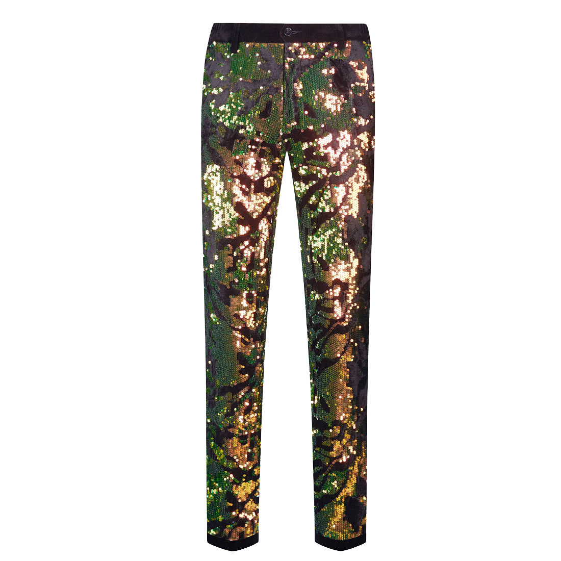 Multicolor Velvet Sequins Trousers S8054-DOOHOOB