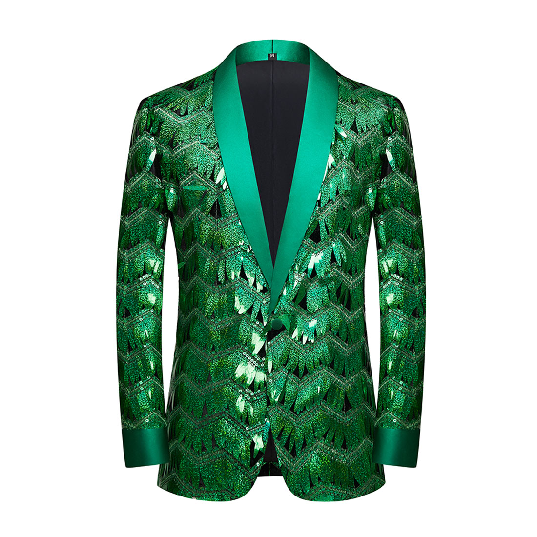 Green Sequins Tuxedo S8227